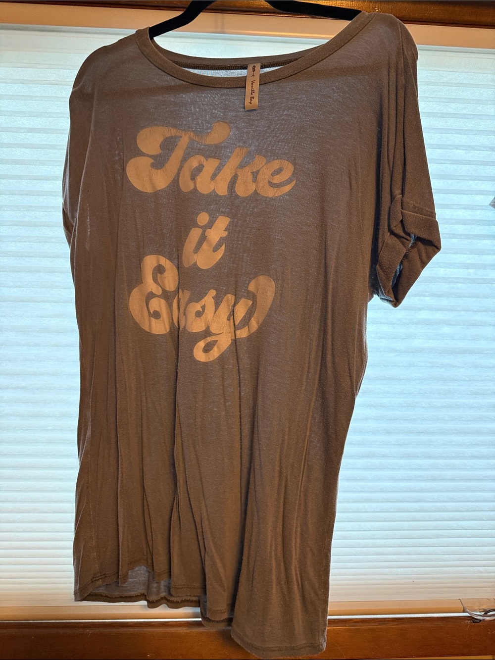 Vanilla Bay blue Graphic Tee "Take it Easy"